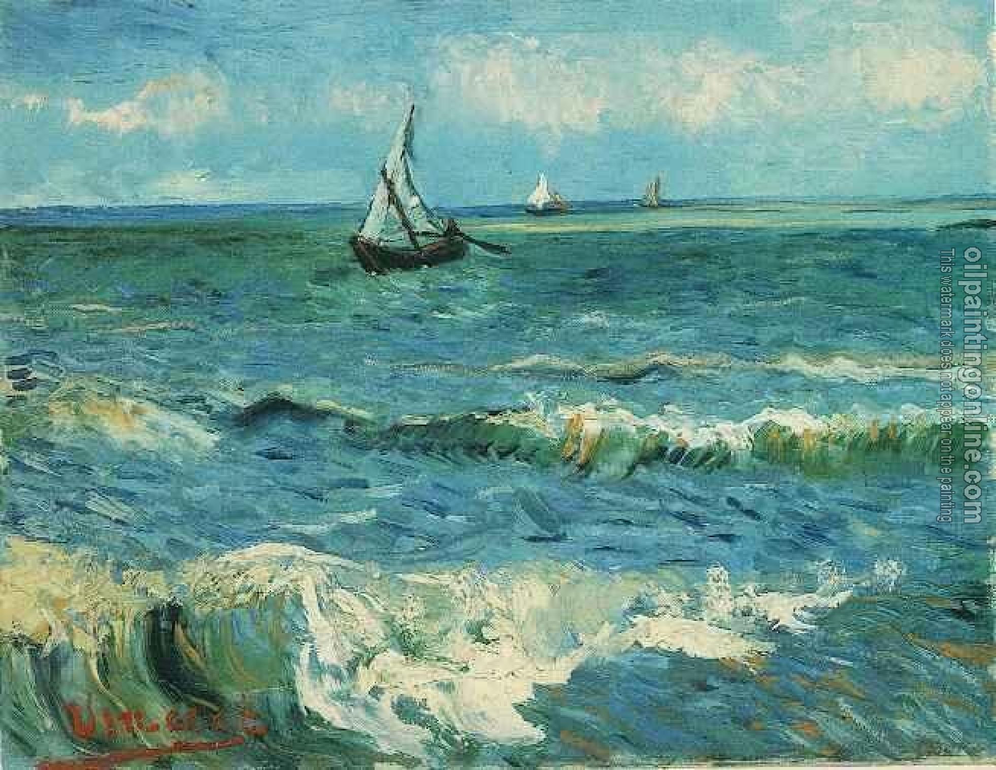 Gogh, Vincent van - Seascape at Saintes-Maries